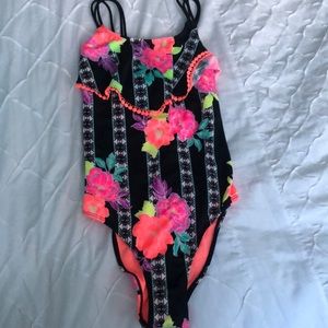 Floral one piece swimsuit